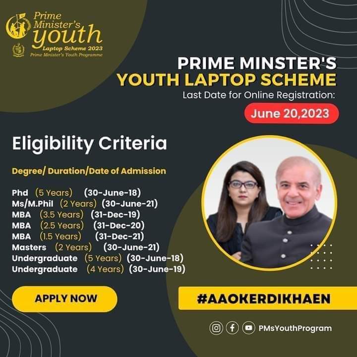 Prime Minister Youth Laptop Scheme 2023
