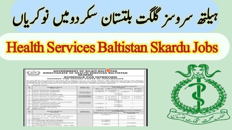 Health Department Gilgit Baltistan Jobs 2024 Online apply | www.gbhealth.gov.pk/ 